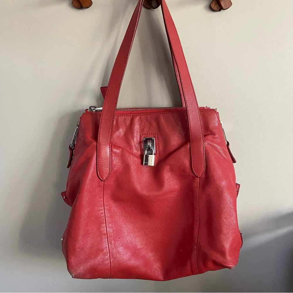 Marc Jacobs Red Leather Silver Hardware Bag